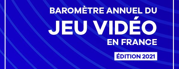 Couverture du baromètre annuel du jeu vidéo en France 2021 délivré par la SNJV